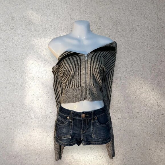 H&M Divided Rib-Knit Zip Up  Long sleeves cardigan Size: M - Picture 2 of 9